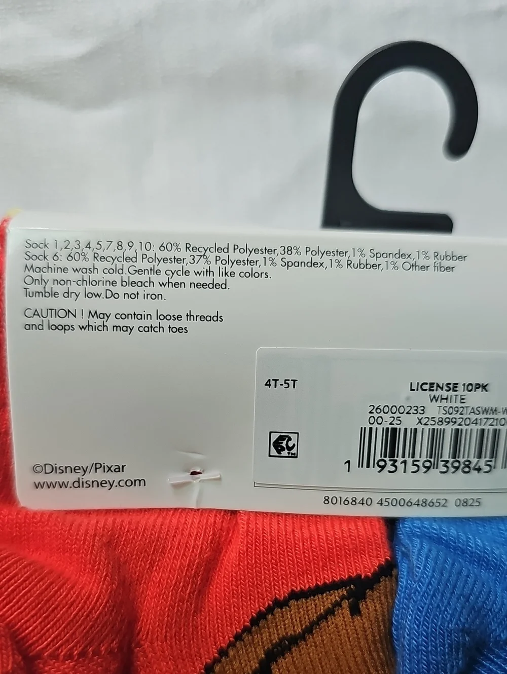 Disney-Toy Story Toddler Size 4T-5T Ankle Socks 10 Pairs Multicolor New